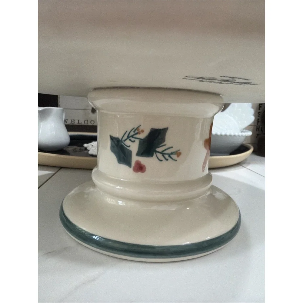 Rare Gingerbread Pedestal Cake Stand Plate Glass Dome By Noble Excellence USA